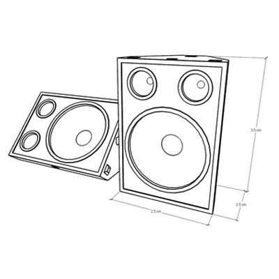 Full frequency audio (can be monitor speakers) (16pcs / group)